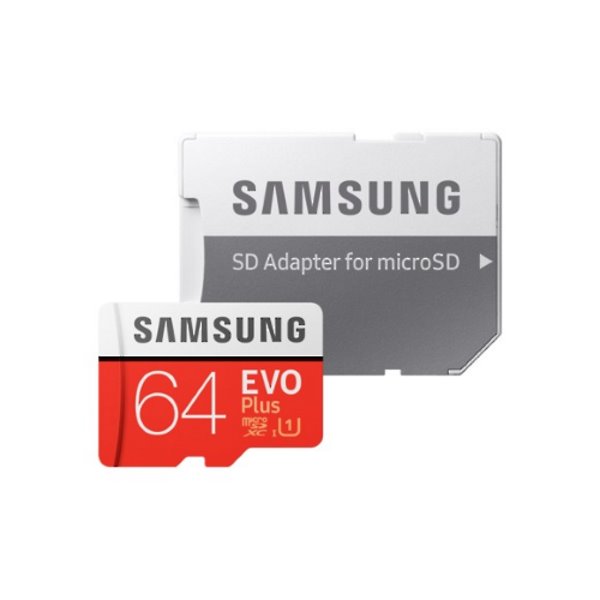 Samsung Micro SDXC EVO Plus 64GB (2020) + SD adaptér, UHS-I U3, Class 10 - rýchlosť 100MB/s (MB-MC64HA/EU)
