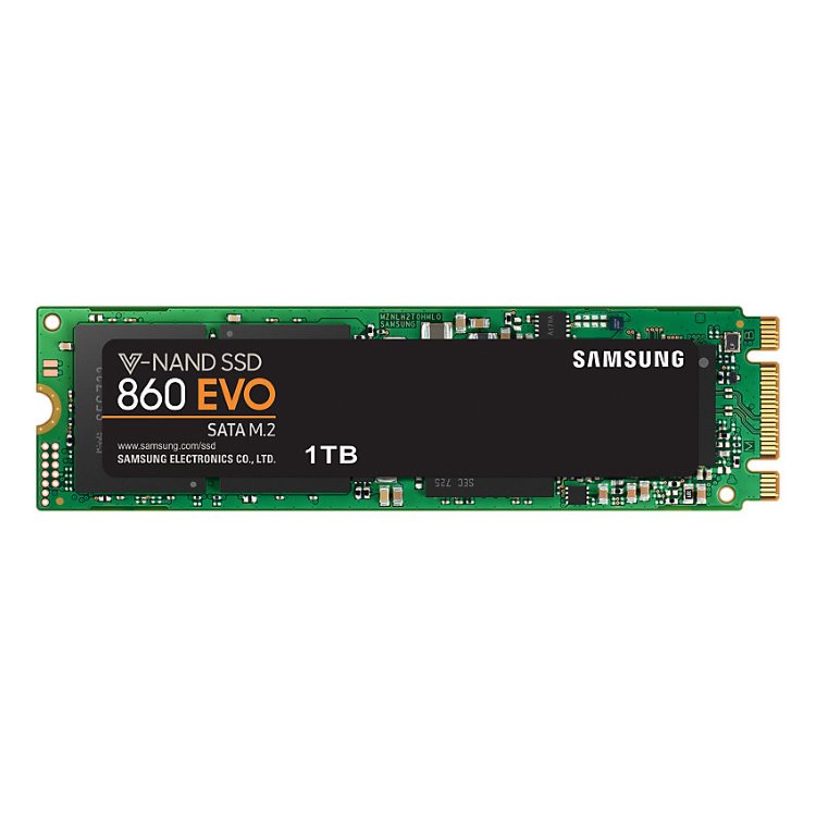 Samsung SSD 860 EVO, 1TB, SATA III M.2 - rýchlosť 550/520 MB/s (MZ-N6E1T0BW)