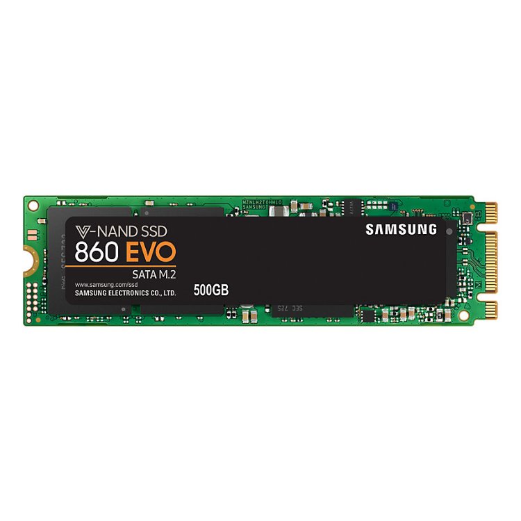 Samsung SSD 860 EVO, 500GB, SATA III M.2 - rýchlosť 550/520 MB/s (MZ-N6E500BW)