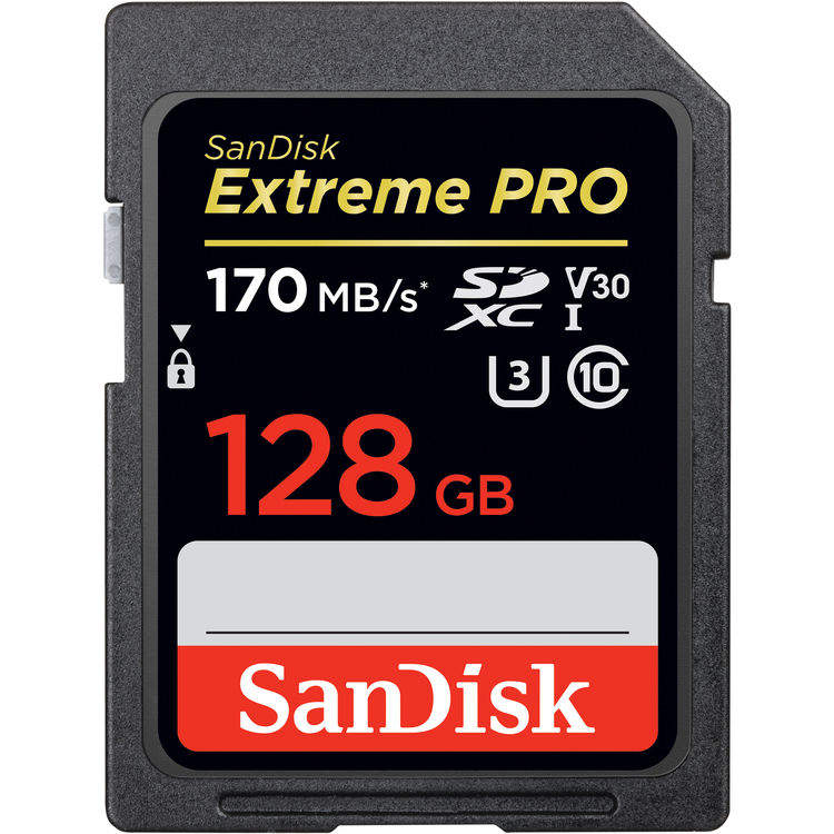SanDisk Extreme PRO Secure Digital SDXC UHS-I U3 128GB | Class 10, rýchlosť 170/90 MB/s (SDSDXXY-128G-GN4IN)