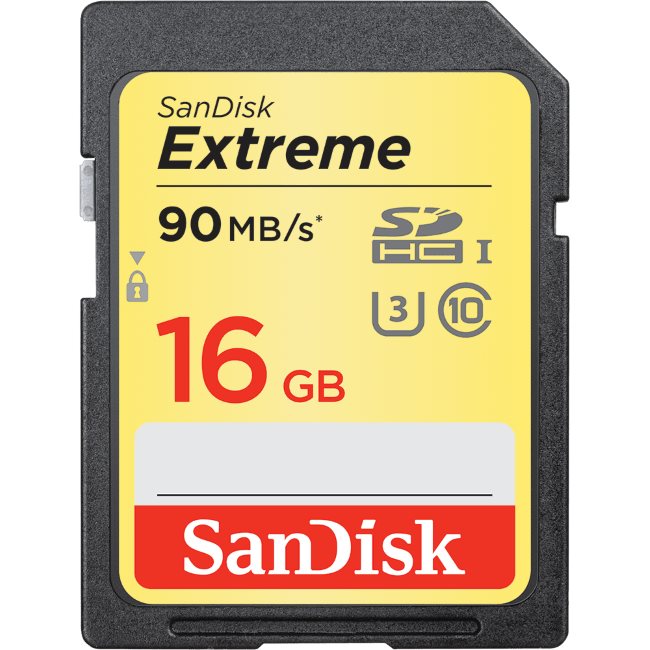 SanDisk Extreme Secure Digital SDHC UHS-I U3 16GB | Class 10, rýchlosť 90MB/s (SDSDXNE-016G-GNCIN)