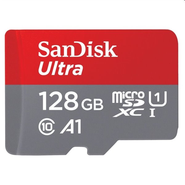SanDisk Micro SDXC Ultra 128GB + SD adaptér, Class 10 - rýchlosť 120 MB/s (SDSQUA4-128G-GN6MA)
