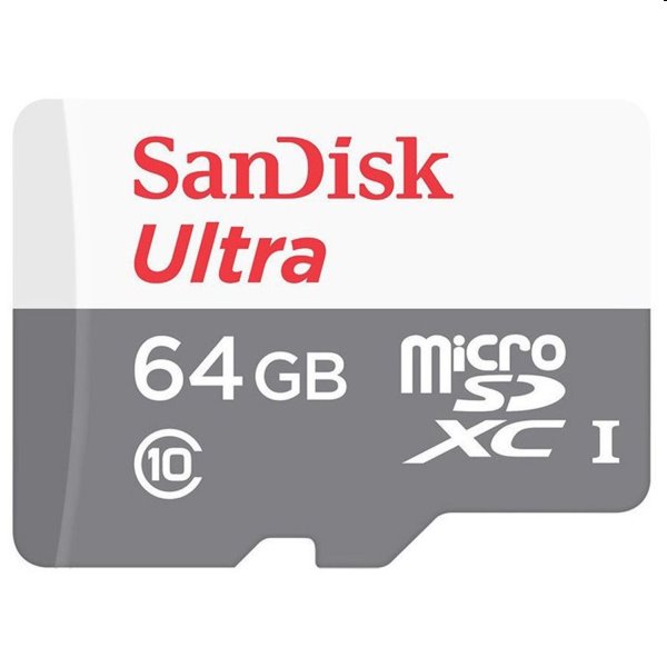 SanDisk Micro SDXC Ultra 64GB, Class 10 - rýchlosť 100 MB/s (SDSQUNR-064G-GN3MN)