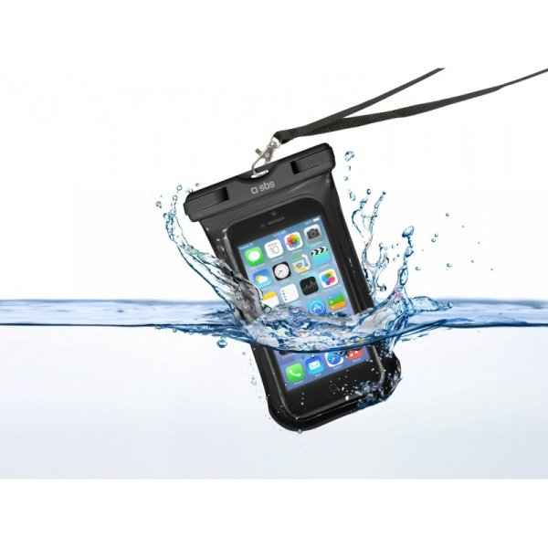 Univerzálne puzdro SBS Waterproof pre smartfóny do 5,5", čierna