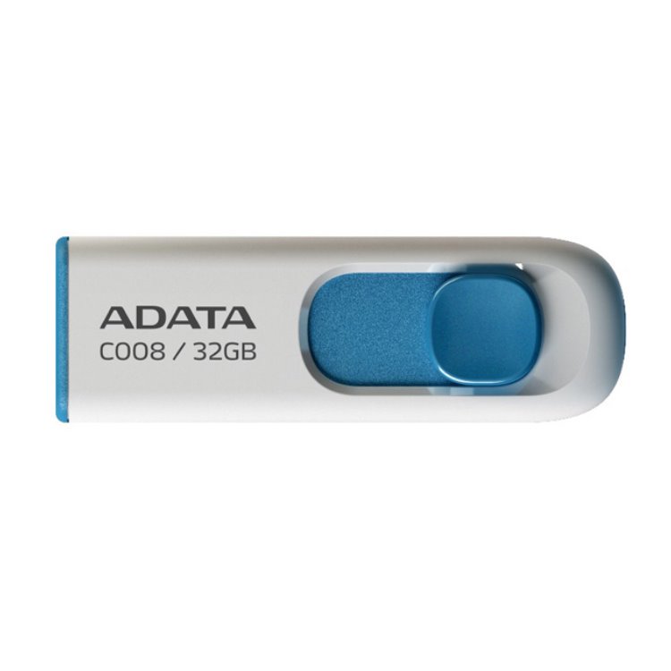 USB kľúč A-Data C008, 32GB, USB 2.0, White (AC008-32G-RWE)