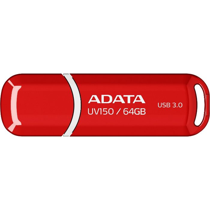 USB kľuč A-DATA UV150, 64 GB, USB 3.0, Red - rýchlosť čítania a zápisu: až 90MB/s
