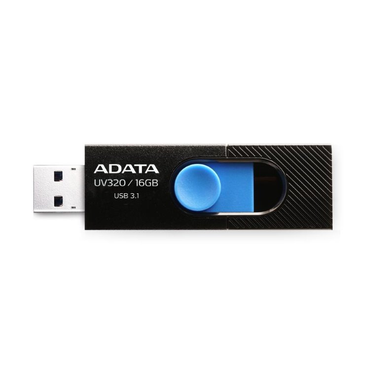 USB kľúč A-DATA UV320, 16GB, USB 3.1 - rýchlosť 80 MB/s, Black (AUV320-16G-RBKBL)