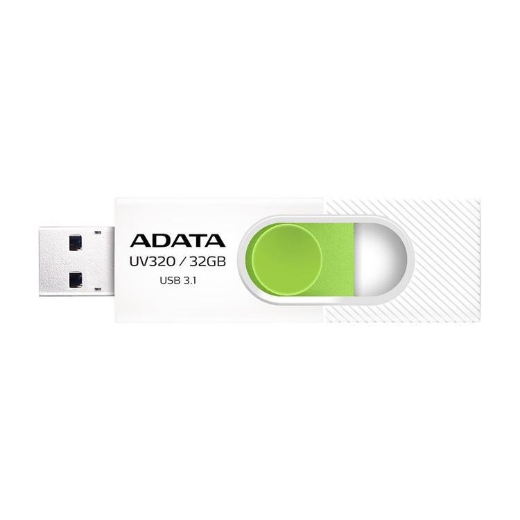 USB kľúč A-DATA UV320, 32GB, USB 3.1 - rýchlosť 80 MB/s, White (AUV320-32G-RWHGN)