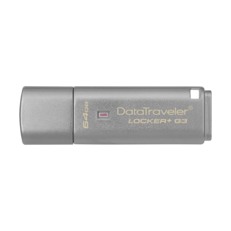 USB kľúč Kingston DataTraveler Locker+ G3, 64GB, USB 3.0 - rýchlosť 135/40MB/s (DTLPG3/64GB)