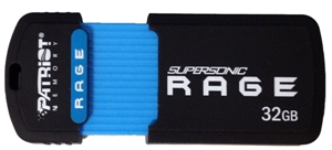 USB kľuč Patriot SuperSonic Rage, 32 GB, USB 3.0, rýchlosť zápisu: 50 MB/s, rýchlosť čítania : 180MB/s