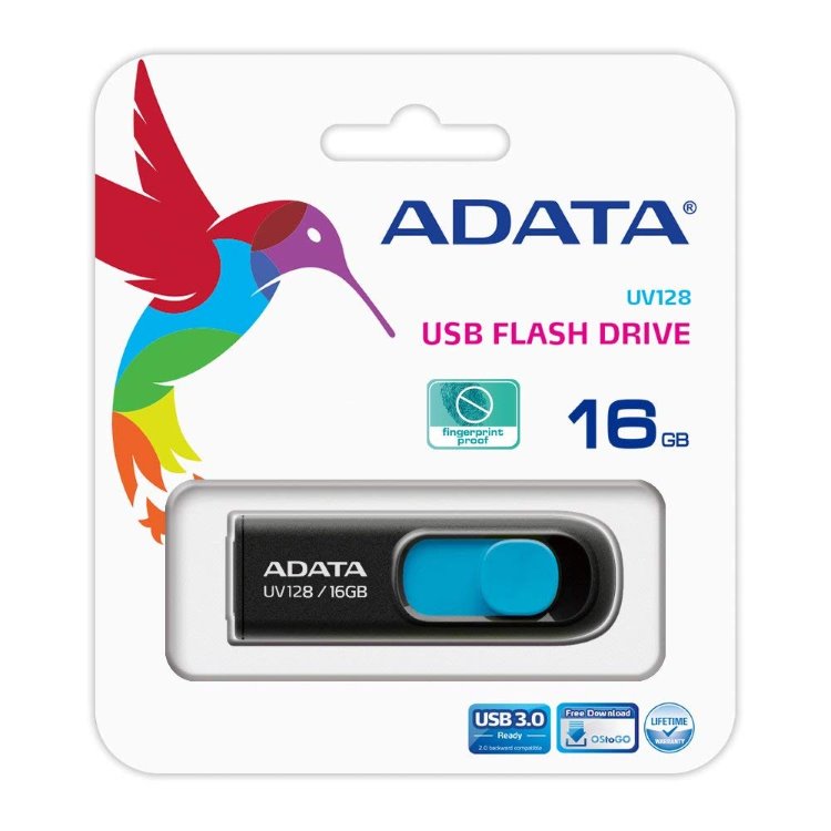 USB kľúč A-DATA UV128, 16GB, USB 3.1 - rýchlosť 90/40 MB/s (AUV128-16G-RBE)