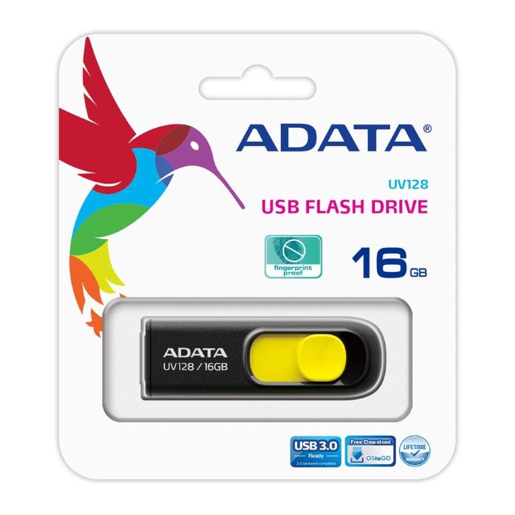 USB kľúč A-DATA UV128, 16GB, USB 3.1 - rýchlosť 90/40 MB/s (AUV128-16G-RBY)