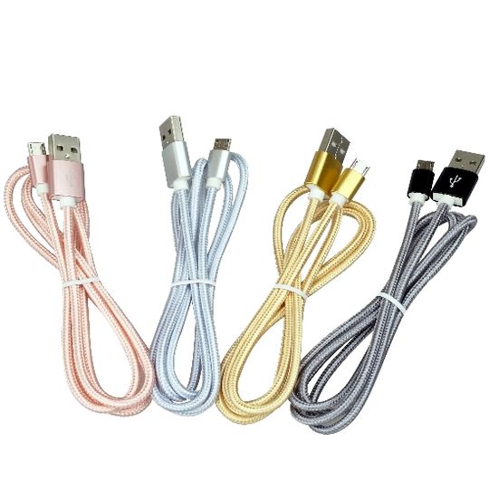Dátový a nabíjací kábel s Micro USB konektorom, dĺžka 1 meter, ružový