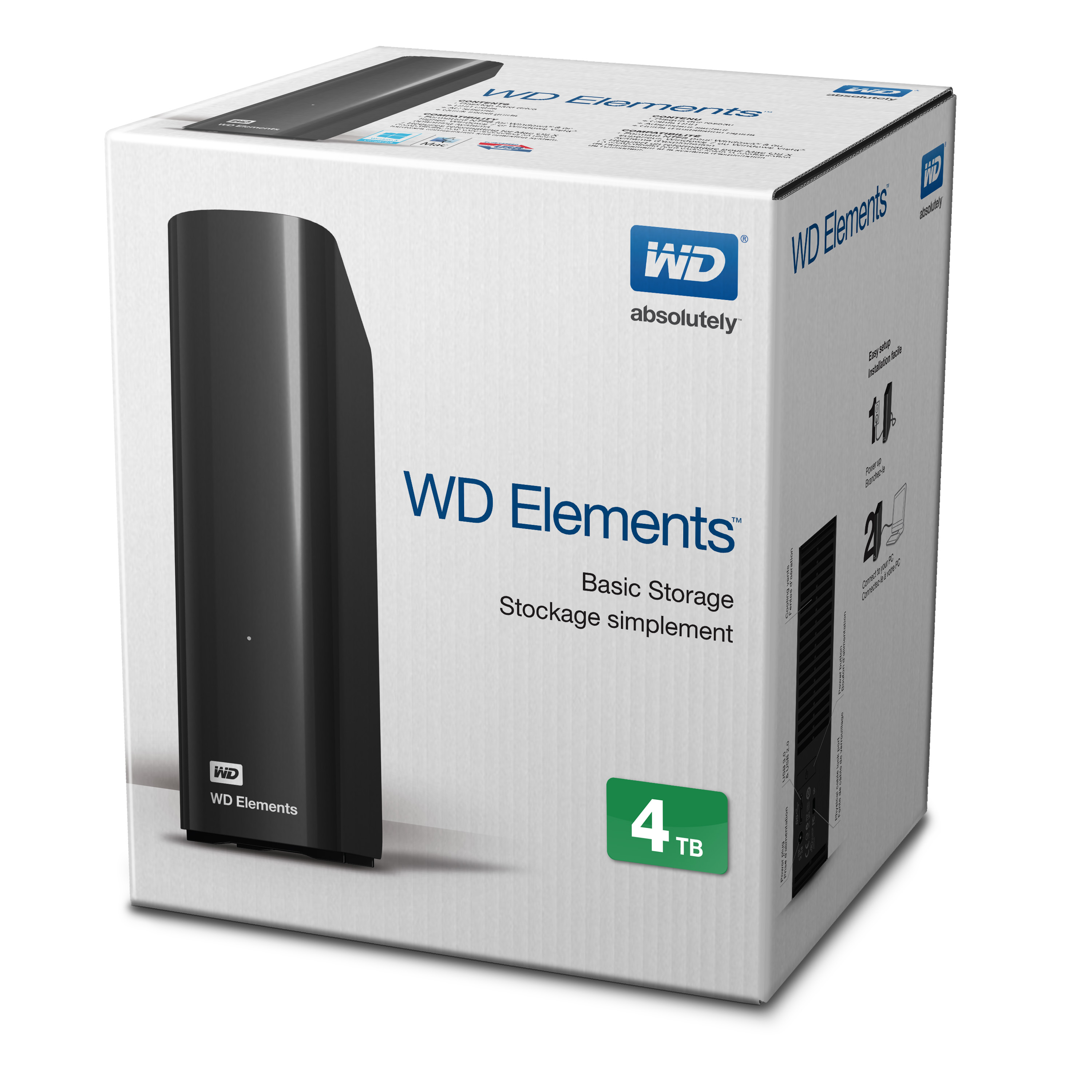 WD HDD Elements Desktop  Externý disk, 4 TB, USB 3.0