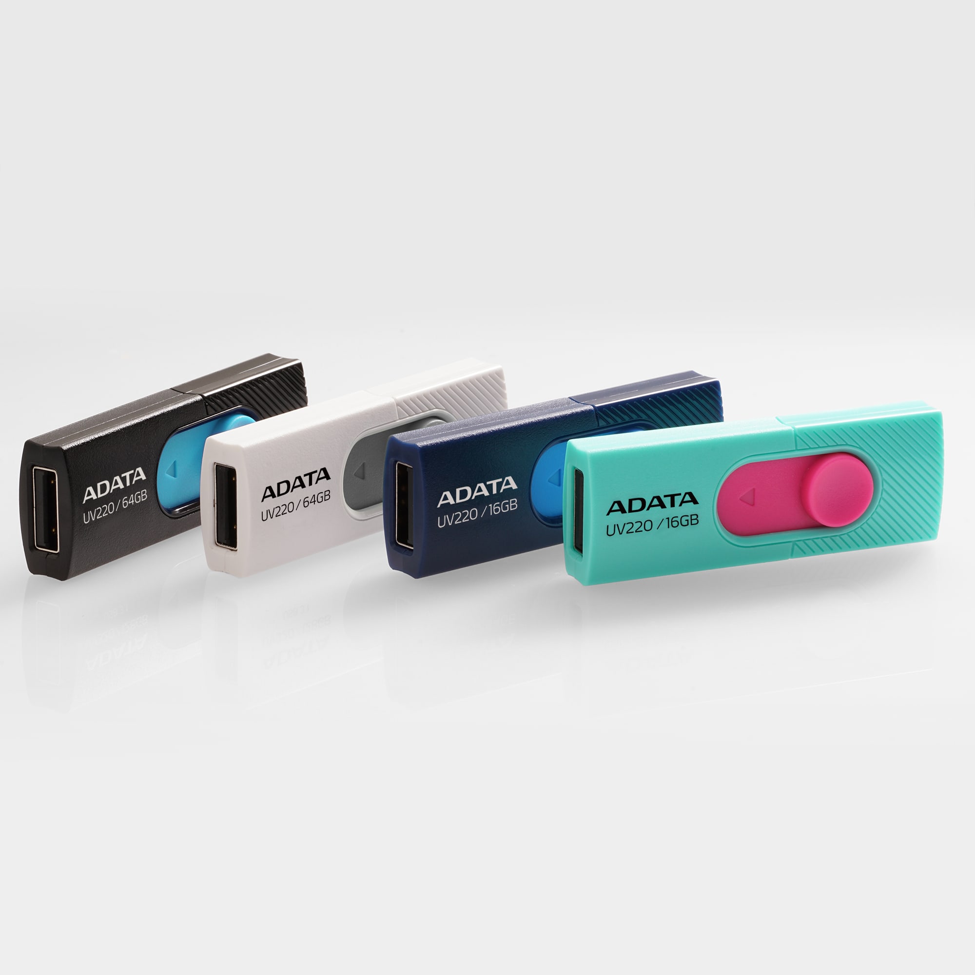USB kľúč A-DATA UV220, 16GB, USB 2.0, Black (AUV220-16G-RBKBL)