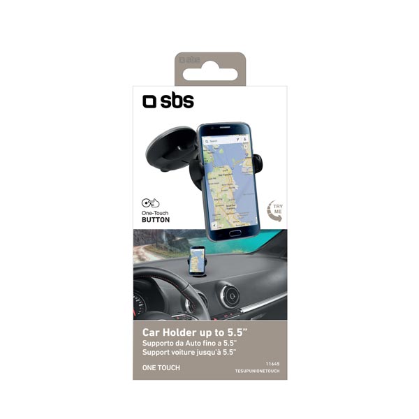 SBS držiak do auta, s prísavkou pre smartfón s dispejom do 5,5"