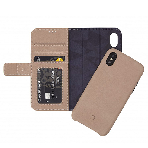 Decoded puzdro Leather Detachable Wallet pre iPhone XS/X - Naturel