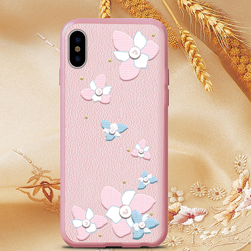 Devia kryt Flower Embroidery Case pre iPhone X/XS
