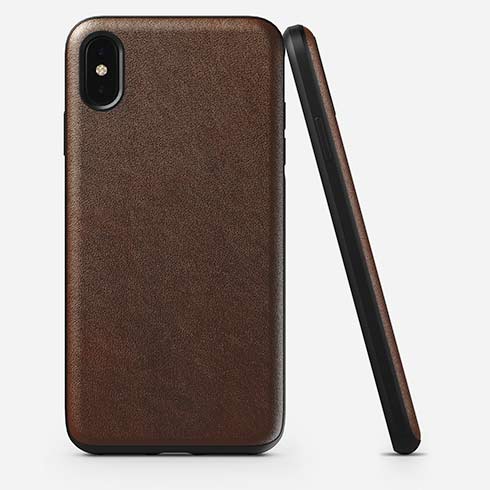 duplikat - Nomad kryt Rugged Case pre iPhone XS Max - Rustic Brown Leather