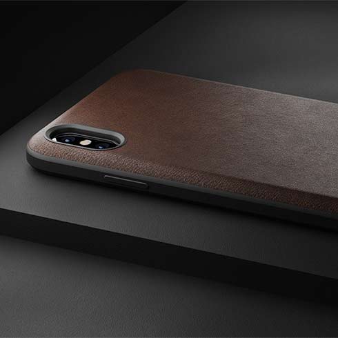 duplikat - Nomad kryt Rugged Case pre iPhone XS Max - Rustic Brown Leather