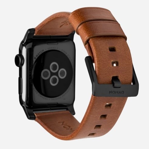Kožený remienok Nomad pre Apple Watch 42/44 mm, moderný hnedo/čierny