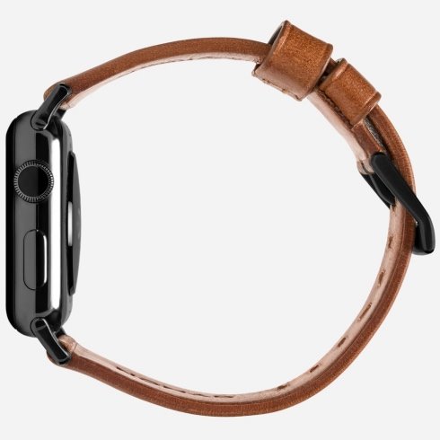 Kožený remienok Nomad pre Apple Watch 42/44 mm, moderný hnedo/čierny