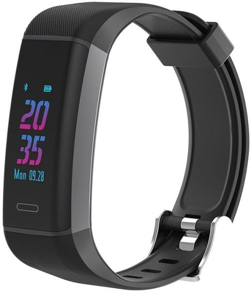Carneo G-Fit+ fitness náramok s GPS, čierny + fialový náramok