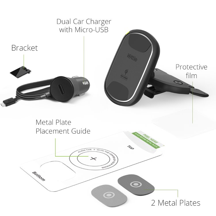 Magnetický držiak do auta iOttie iTap 2 Wireless s podporou bezdrôtového nabíjania do CD-slotu