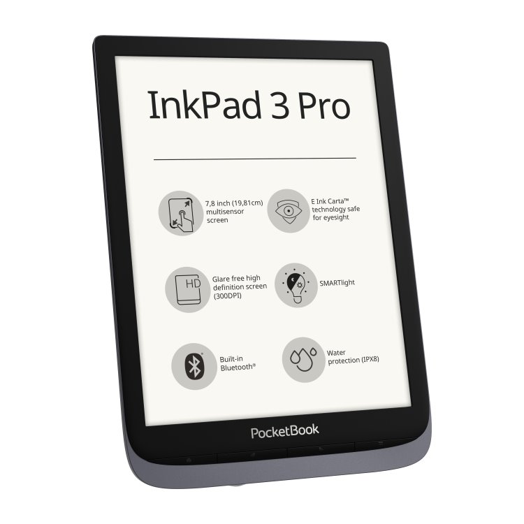 Čítačka kníh Pocketbook 740 InkPad 3 Pro, tmavosivá