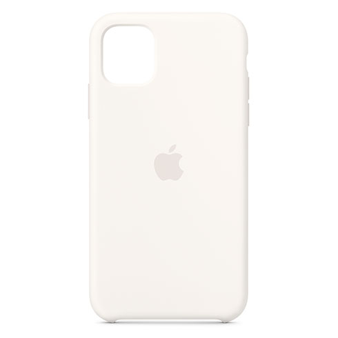 Silikónový zadný kryt pre Apple iPhone 11, biela