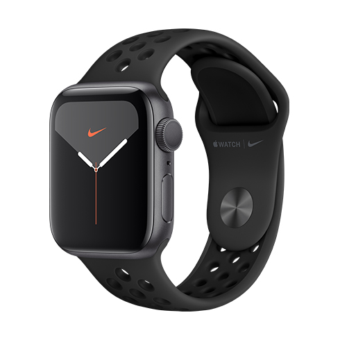 Apple Watch Nike Series 5 GPS, 40mm kozmická sivá Aluminium Case with Anthracite/čierna Nike Sport Band