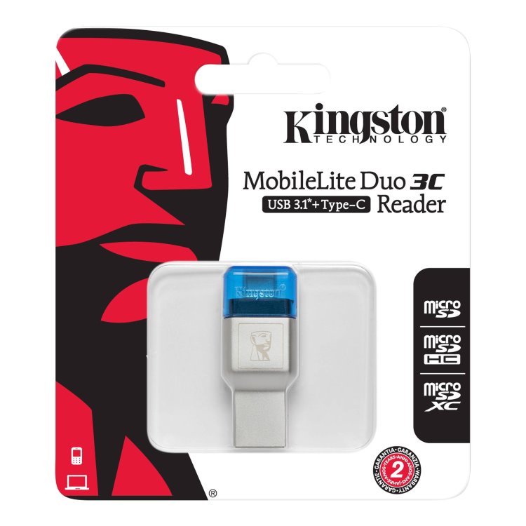 Čítačka pamäťových kariet Kingston MobileLite Duo 3C, USB 3.1, USB-C
