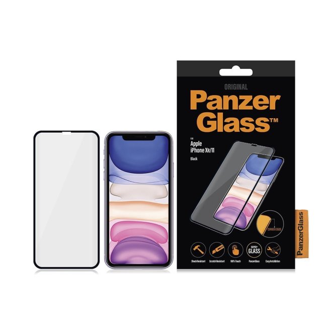 Ochranné temperované sklo PanzerGlass Case Friendly pre Apple iPhone 11/XR, čierne