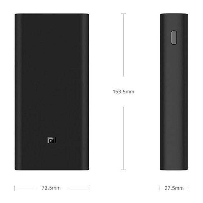 Xiaomi Mi powerbankaa 3 Pro, 20 000 mAh, čierna