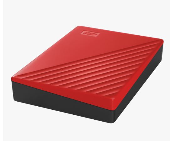 WD HDD My Passport Externý disk, 4 TB, USB 3.0, červená