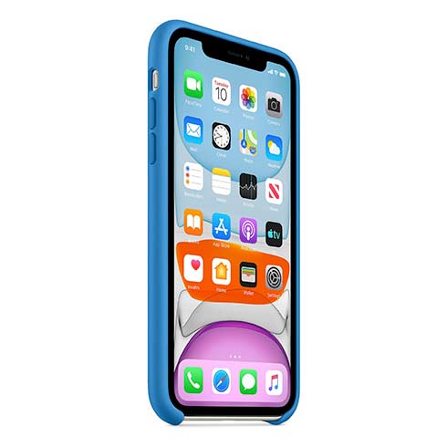 Silikónový zadný kryt pre Apple iPhone 11, modrá