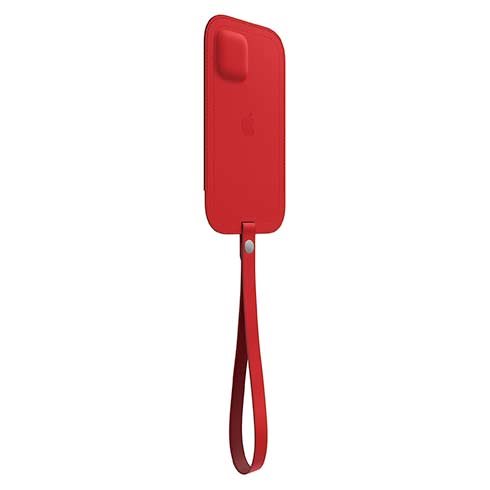 Kožený návlek pre Apple iPhone 12 Pro Max s MagSafe, (PRODUCT) červená