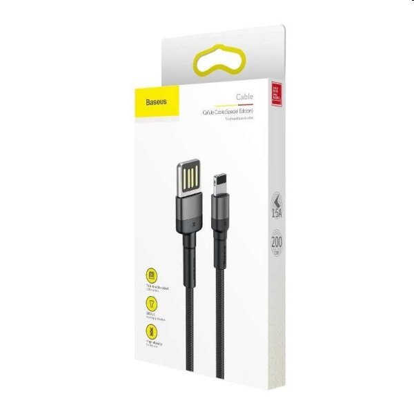 Baseus Cafule Cable (Special Edition) USB/Lightning 2.4A 1m, šedo/čierny