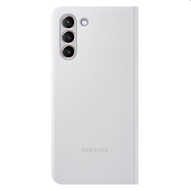 Knižkové puzdro LED View Cover pre Samsung Galaxy S21 Plus - G996B, svetlo-sivá