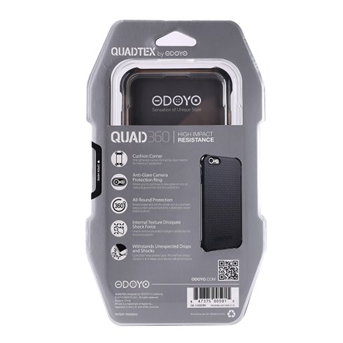 Odoyo kryt Quad360 pre iPhone 6 Plus/ 6s Plus, ebony black