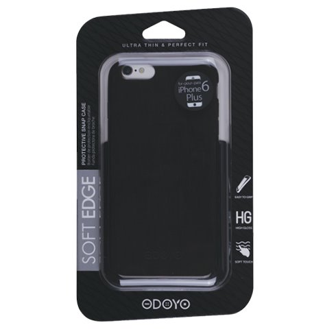 Odoyo kryt Soft Edge pre iPhone 6 Plus/6s Plus, graphite black