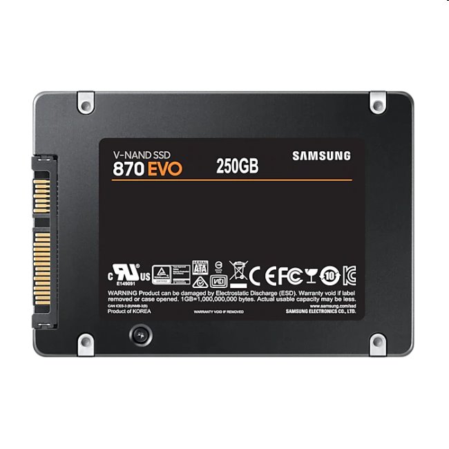 Samsung SSD disk 870 EVO, 250 GB, SATA III 2,5"
