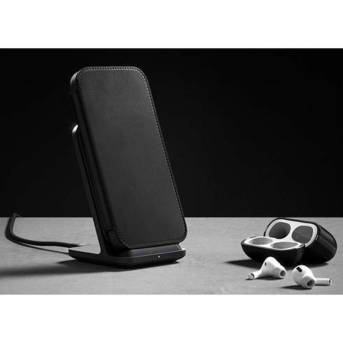 Knižkové odolné puzdro Nomad pre iPhone 12 Pro Max, čierne