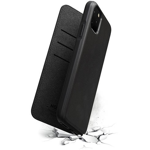 Knižkové odolné puzdro Nomad pre iPhone 11 Pro Max, čierne