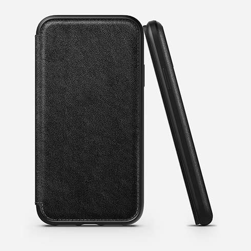 Knižkové odolné puzdro Nomad pre iPhone XR, čierne