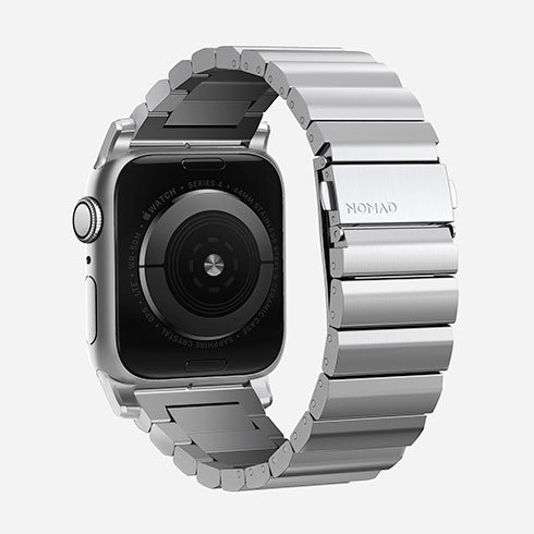 Kovový remienok Nomad pre Apple Watch 42/44 mm, strieborný