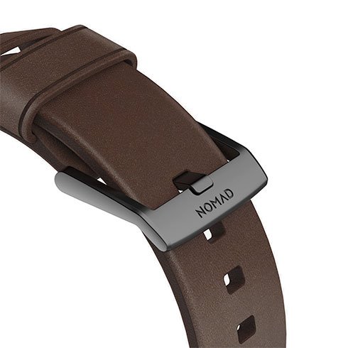 Kožený remienok Nomad pre Apple Watch 38/40 mm, moderná hnedo/čierna