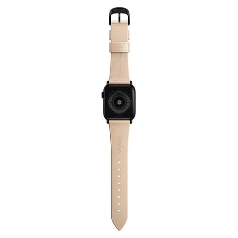 Kožený remienok Nomad pre Apple Watch 38/40 mm, moderný naturálne/čierny