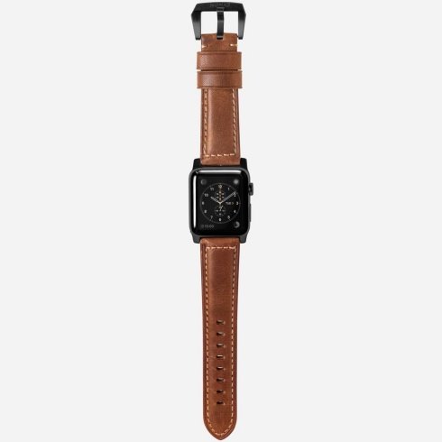 Kožený remienok Nomad pre Apple Watch 42/44 mm, hnedo/čierny