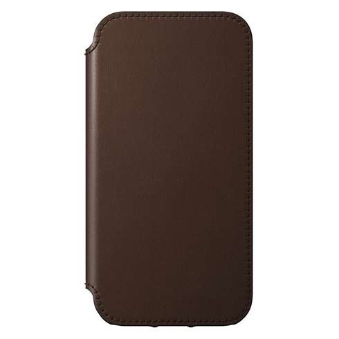 Odolné knižkové púzdro s Magsafe Nomad pre iPhone 12 mini, hnedé